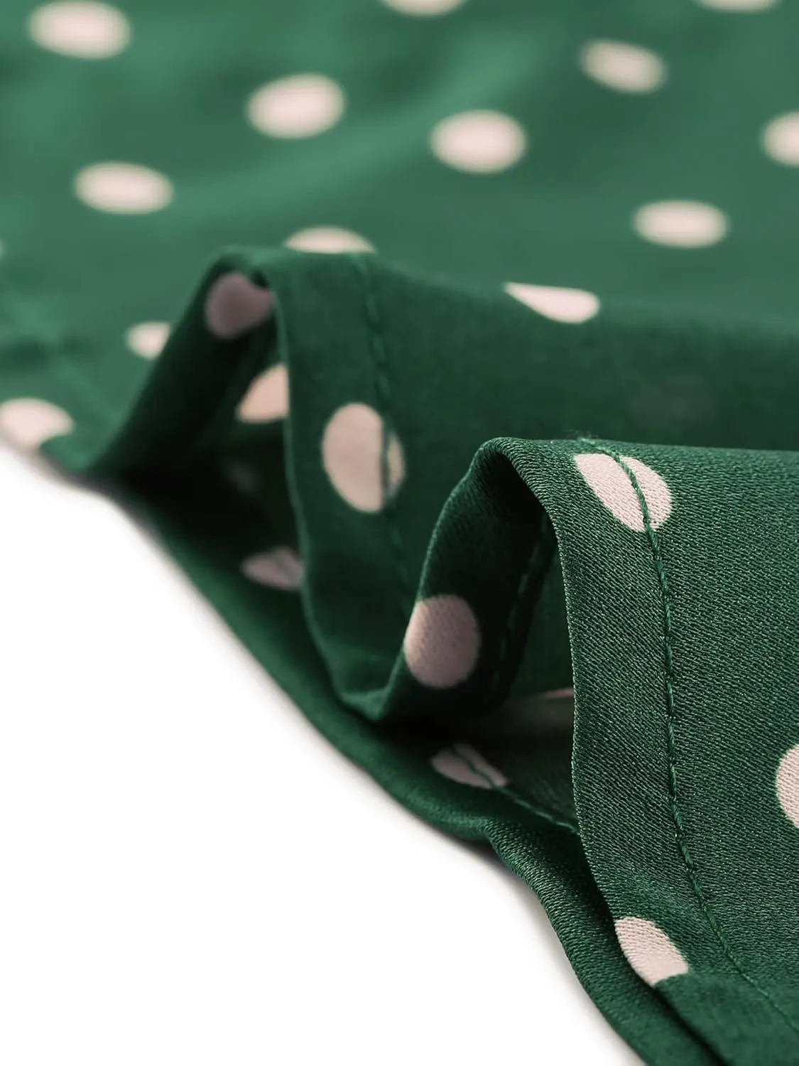 Allegra K Polka Dots Blouse for Women's Peter Pan Collar Bow Tie Neck Puff Sleeve Vintage Shirt Top