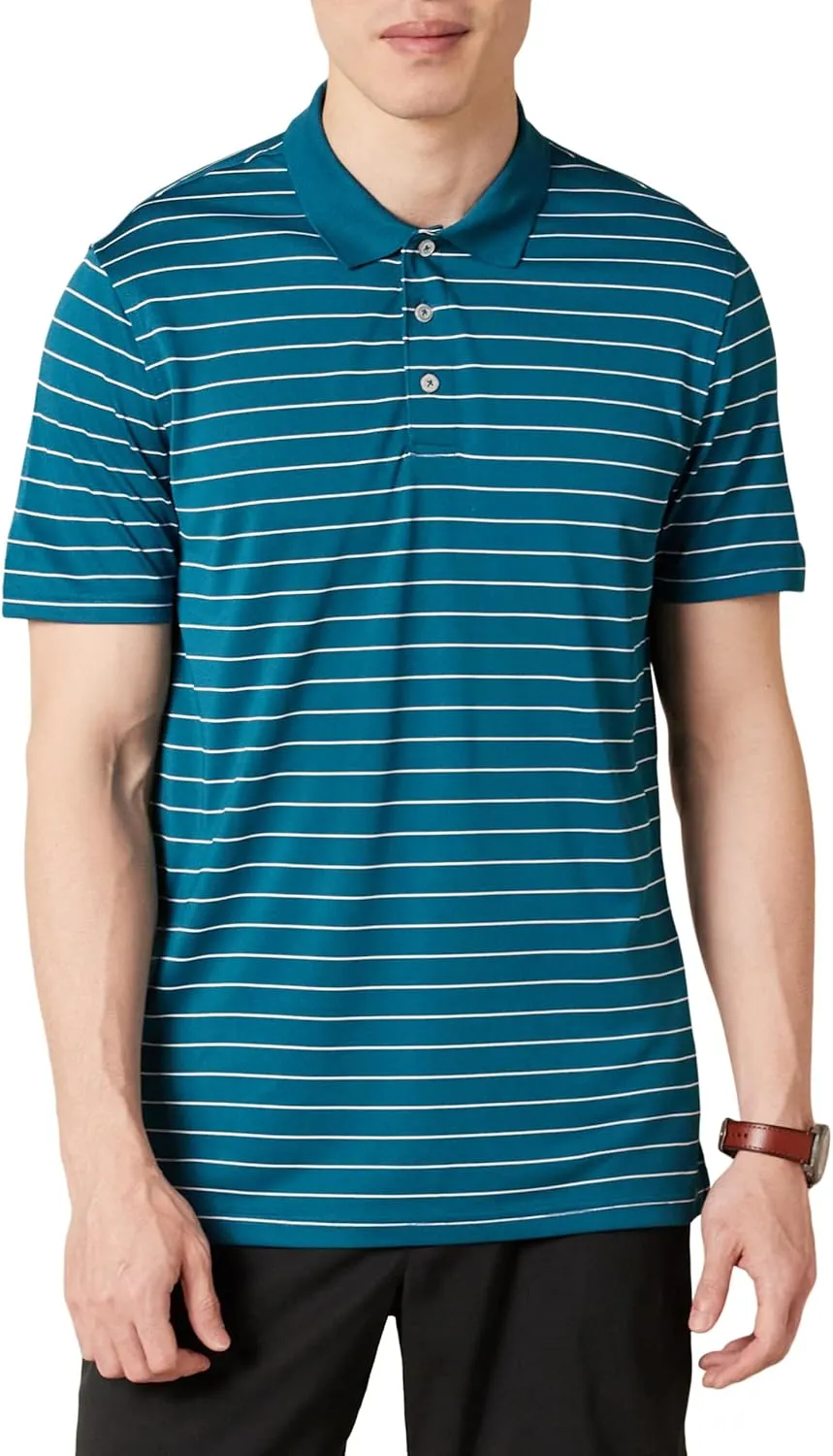 Amazon Essentials Men's Golf Polo Shirt, Short Sleeve, Dri Fit, Slim-Fit, Quick-Dry