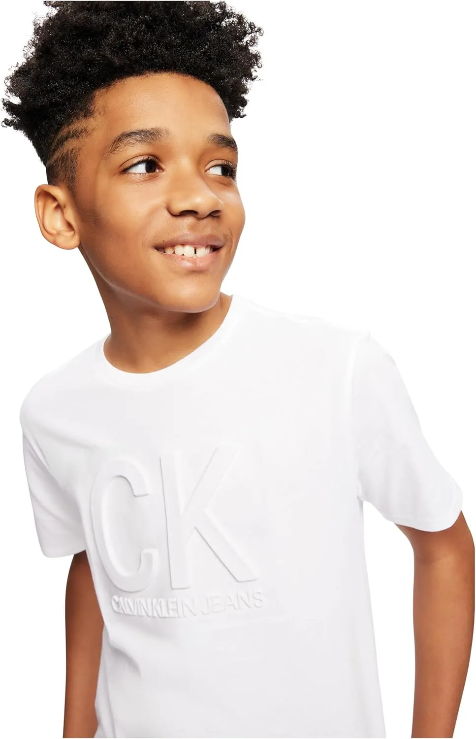 Calvin Klein Boys' Short Sleeve Fashion Graphic Crew Neck T-Shirt, Comfortable, Relaxed Fit
