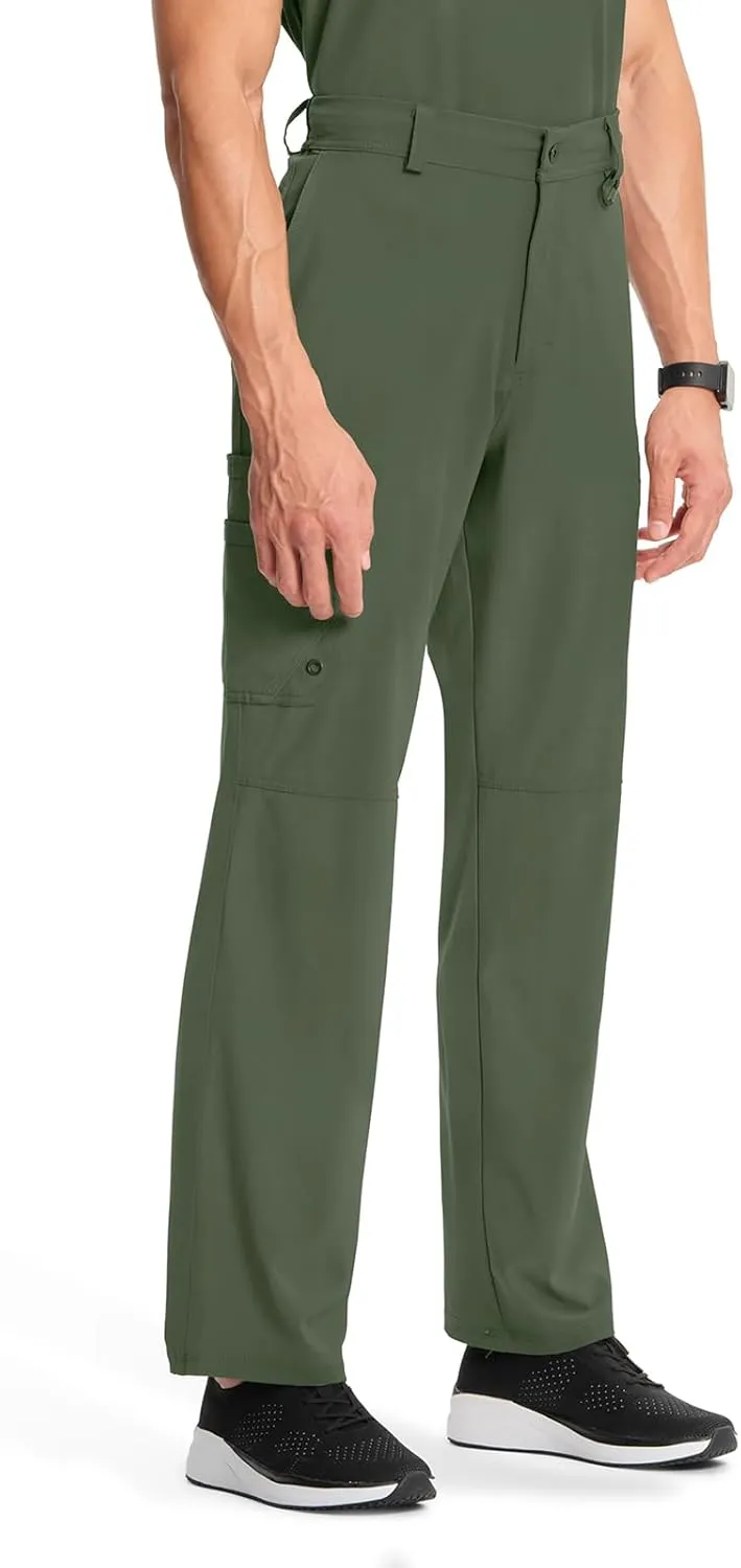 Cherokee Infinity Men's Scrub Pants Modern Fit 6 Pockets Tapered Leg with Drawstring CK200A
