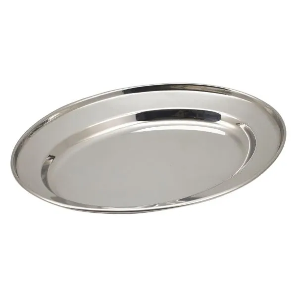 GenWare Stainless Steel Oval Flat 25.5cm/ 10" pack of 1