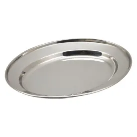 GenWare Stainless Steel Oval Flat 25.5cm/ 10" pack of 1