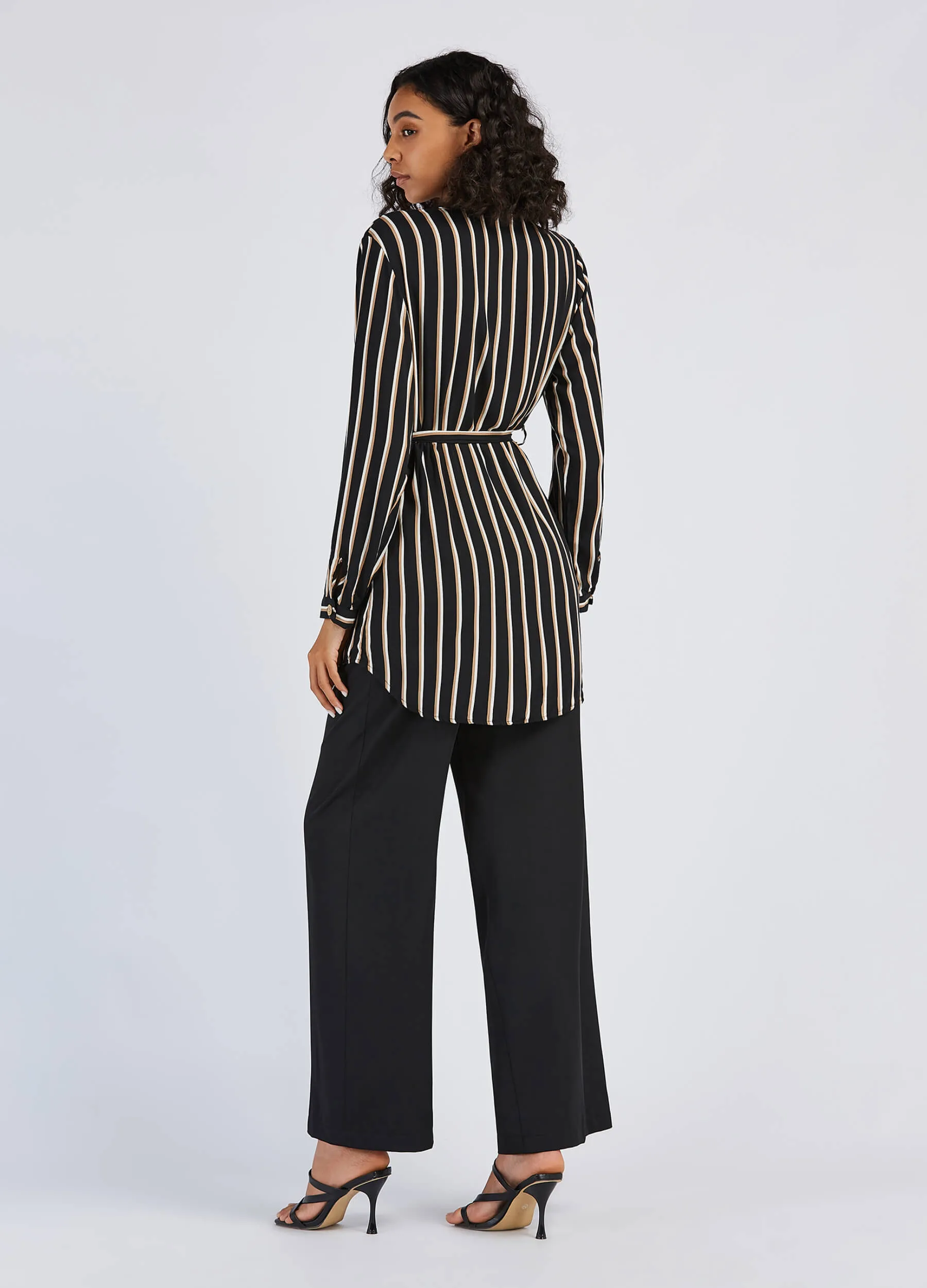 MECALA Women's High Low Hem Button Down Shirt