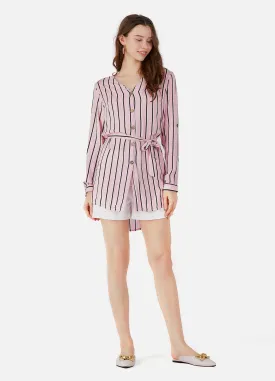 MECALA Women's High Low Hem Button Down Shirt