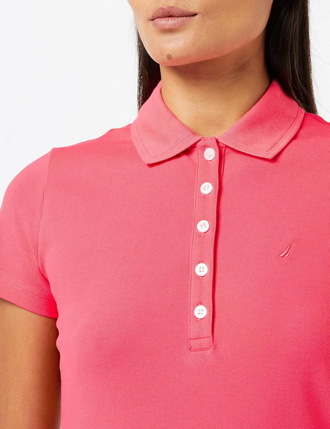 Nautica Women's Easy Classic Short Sleeve Stretch Cotton Polo Dress