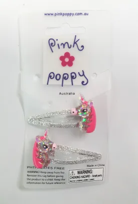 Pink Poppy Glitter Unicorn HaiRClips Assorted Styles
