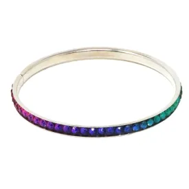 Pink Poppy Rainbow Rhinestone Bangle Assorted Styles
