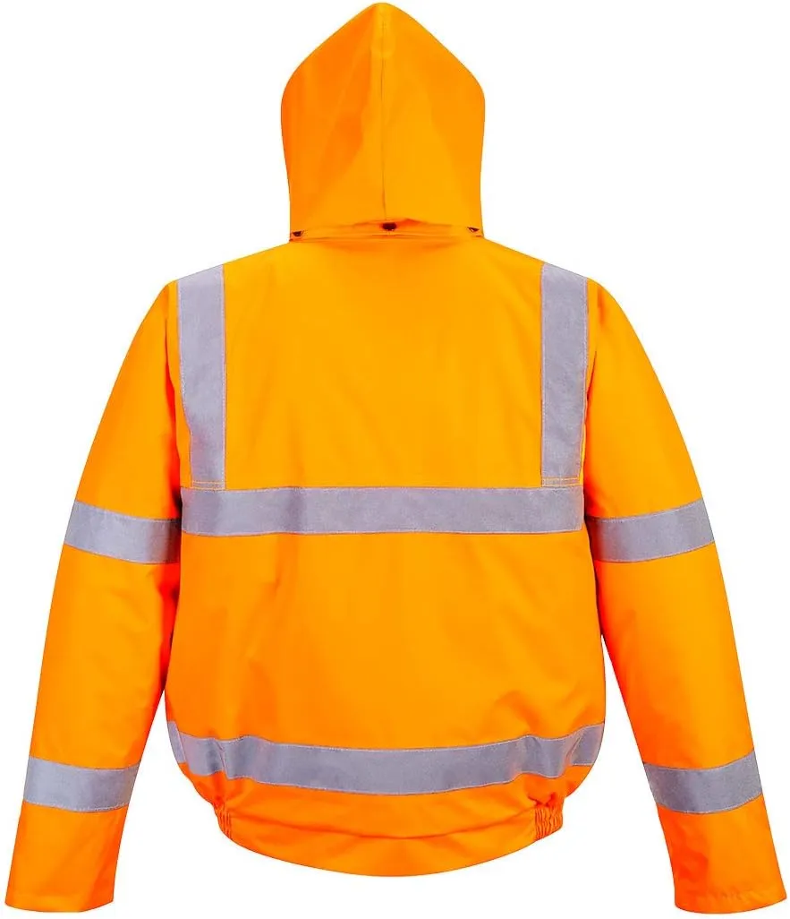 Portwest URT32 Hi-Vis Protective Workwear Bomber Jacket Orange, X-Large