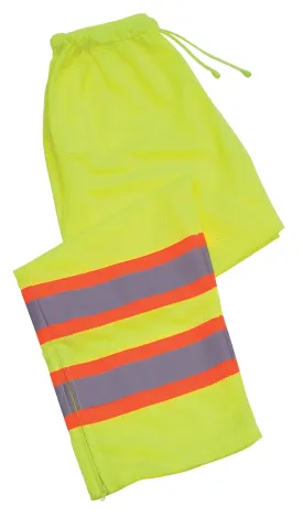 WELS210 100% Polyester Class 3 Knit Mesh Work Pant, Hi-Viz Lime, Large